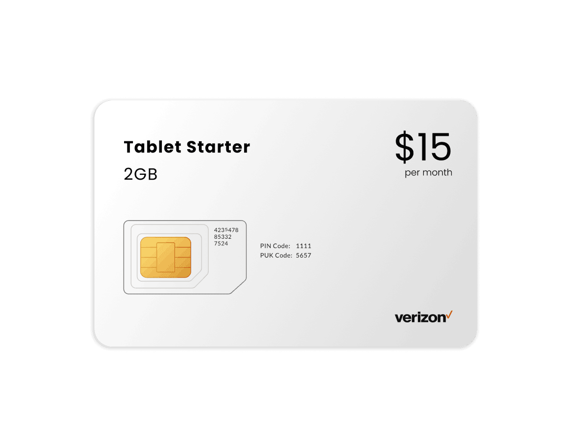 Trucking Tablet Starter Data Plan with SIM shown