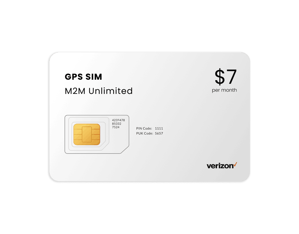 GPS tracker Verizon SIM card